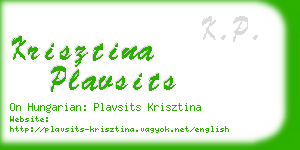 krisztina plavsits business card